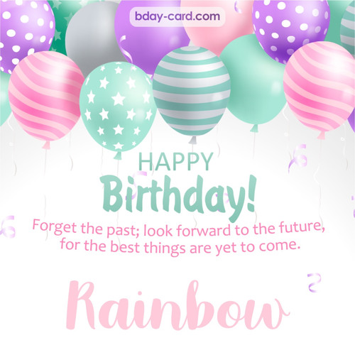 Birthday pic for Rainbow with balls