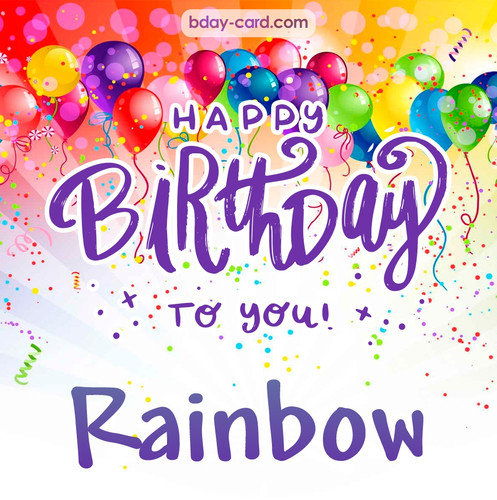 Beautiful Happy Birthday images for Rainbow
