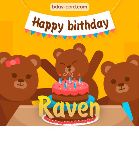Bday images for Raven with bears