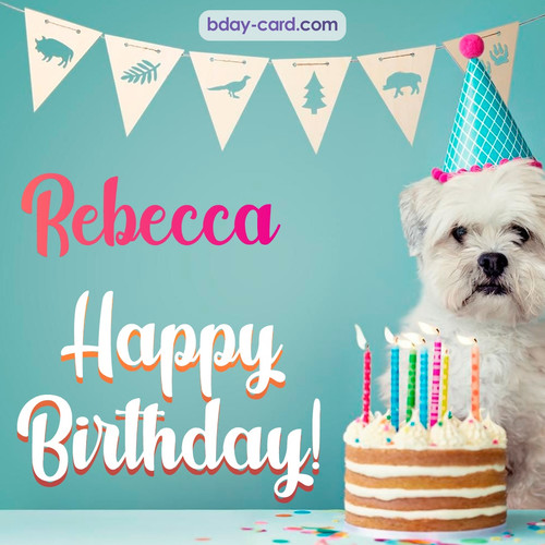 Happiest Birthday pictures for Rebecca with Dog