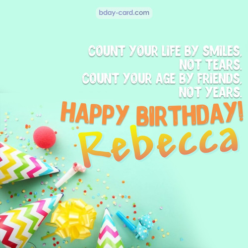 Birthday pictures for Rebecca with claps