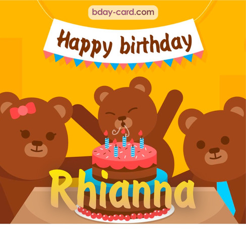 Bday images for Rhianna with bears