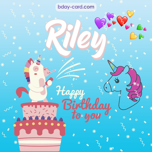 Happy Birthday pics for Riley with Unicorn