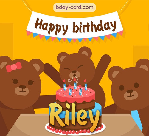 Bday images for Riley with bears