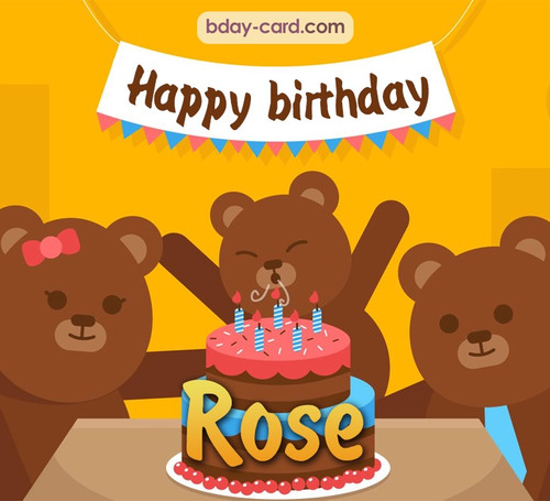 Bday images for Rose with bears
