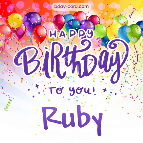 Beautiful Happy Birthday images for Ruby