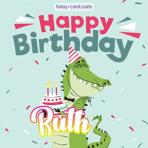 Happy Birthday images for Ruth with crocodile