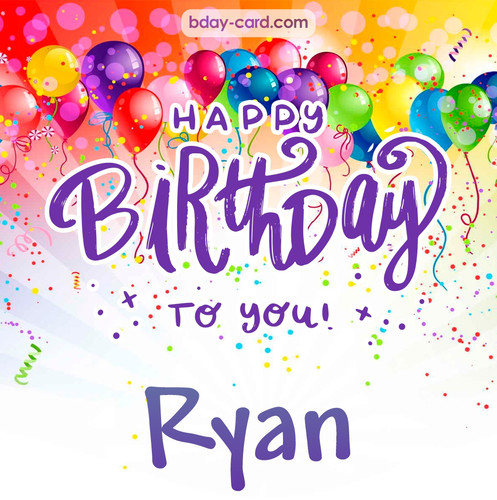 Beautiful Happy Birthday images for Ryan