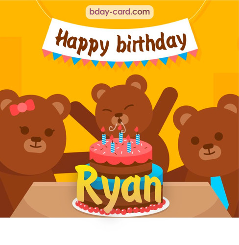 Bday images for Ryan with bears