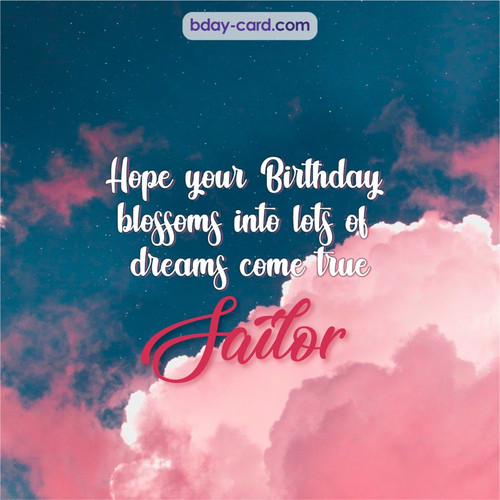 Birthday pictures for Sailor with clouds