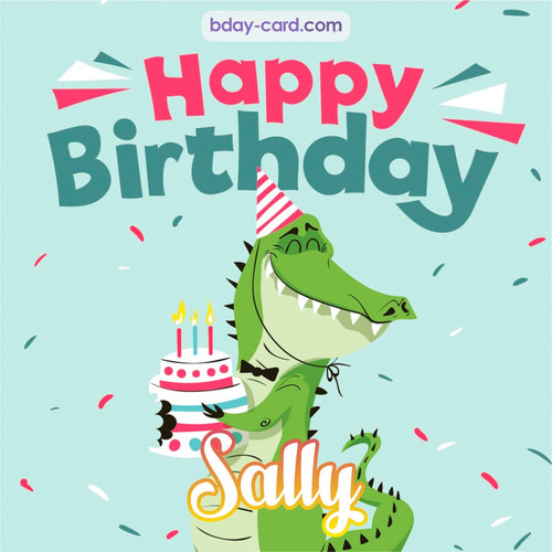 Happy Birthday images for Sally with crocodile