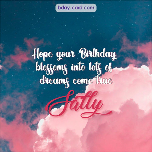 Birthday pictures for Sally with clouds