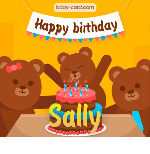 Bday images for Sally with bears