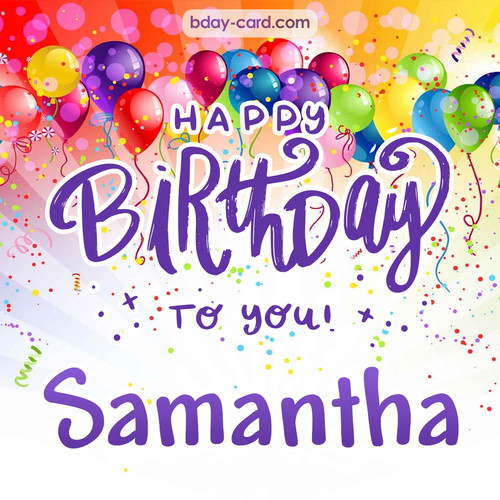 Beautiful Happy Birthday images for Samantha