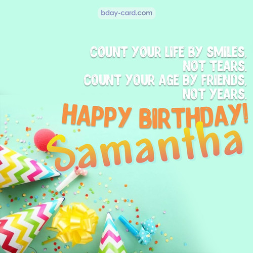 Birthday pictures for Samantha with claps