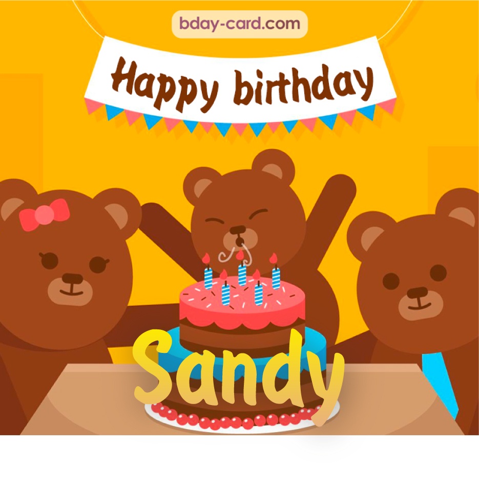 Bday images for Sandy with bears