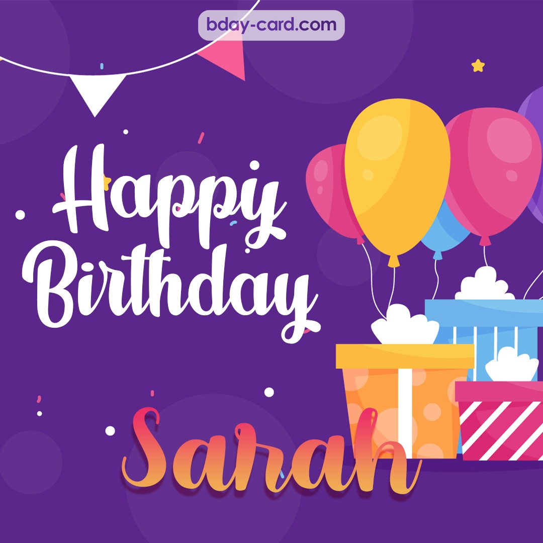 Birthday images for Sarah 💐 — Free happy bday pictures and photos ...