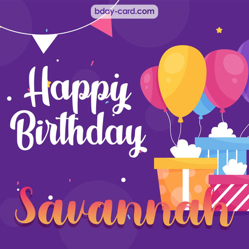 Greetings pics for Savannah with balloon