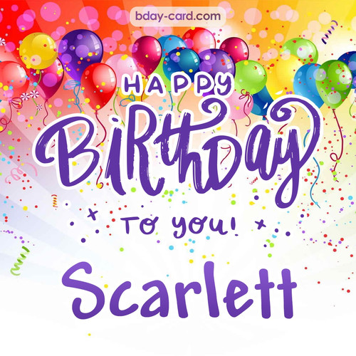 Beautiful Happy Birthday images for Scarlett