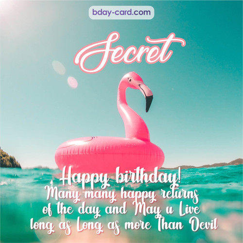 Happy Birthday pic for Secret with flamingo