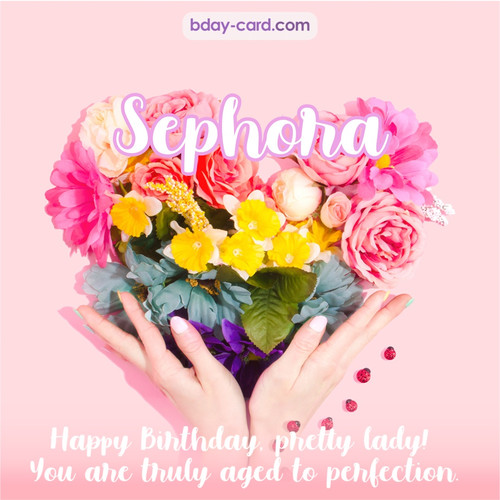 Birthday pics for Sephora with Heart of flowers