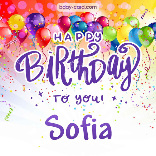 Beautiful Happy Birthday images for Sofia
