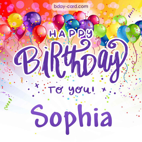 Beautiful Happy Birthday images for Sophia
