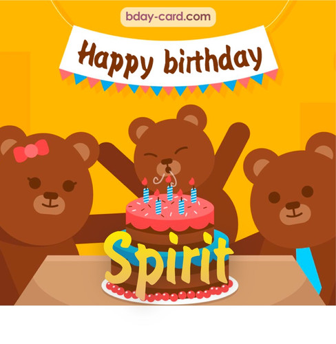 Bday images for Spirit with bears