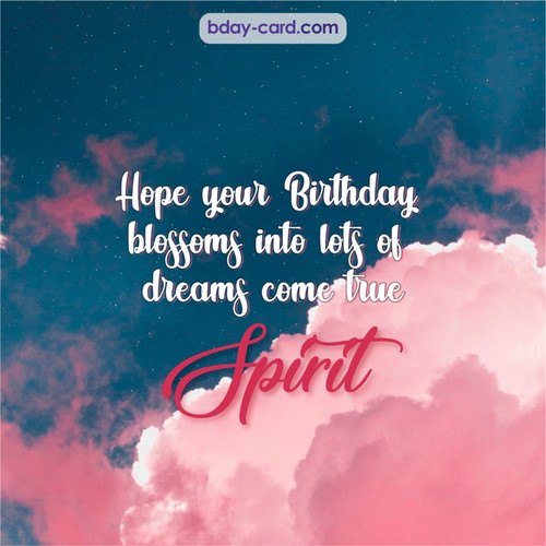 Birthday pictures for Spirit with clouds