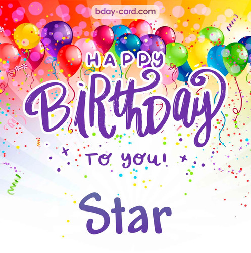 Beautiful Happy Birthday images for Star