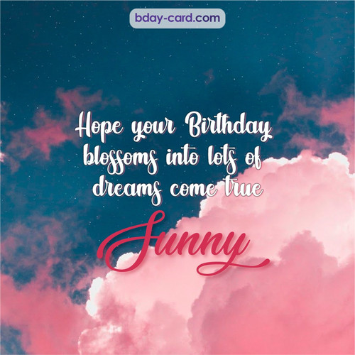 Birthday pictures for Sunny with clouds