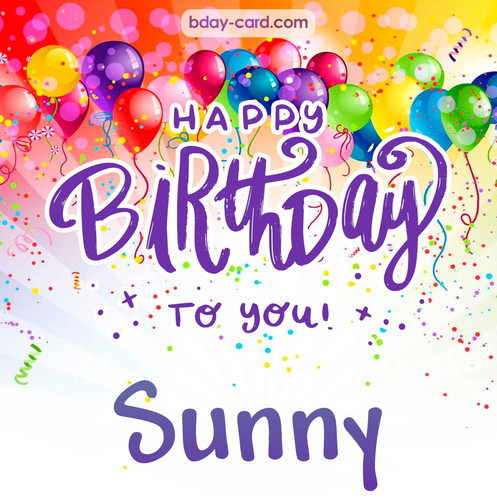Beautiful Happy Birthday images for Sunny