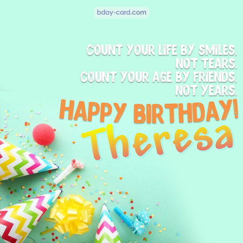 Birthday pictures for Theresa with claps