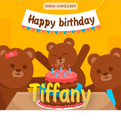 Bday images for Tiffany with bears