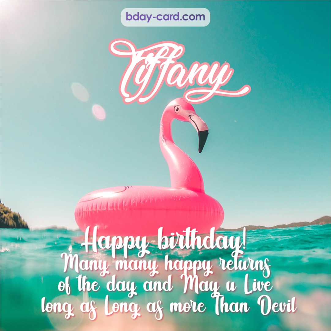 Happy Birthday pic for Tiffany with flamingo