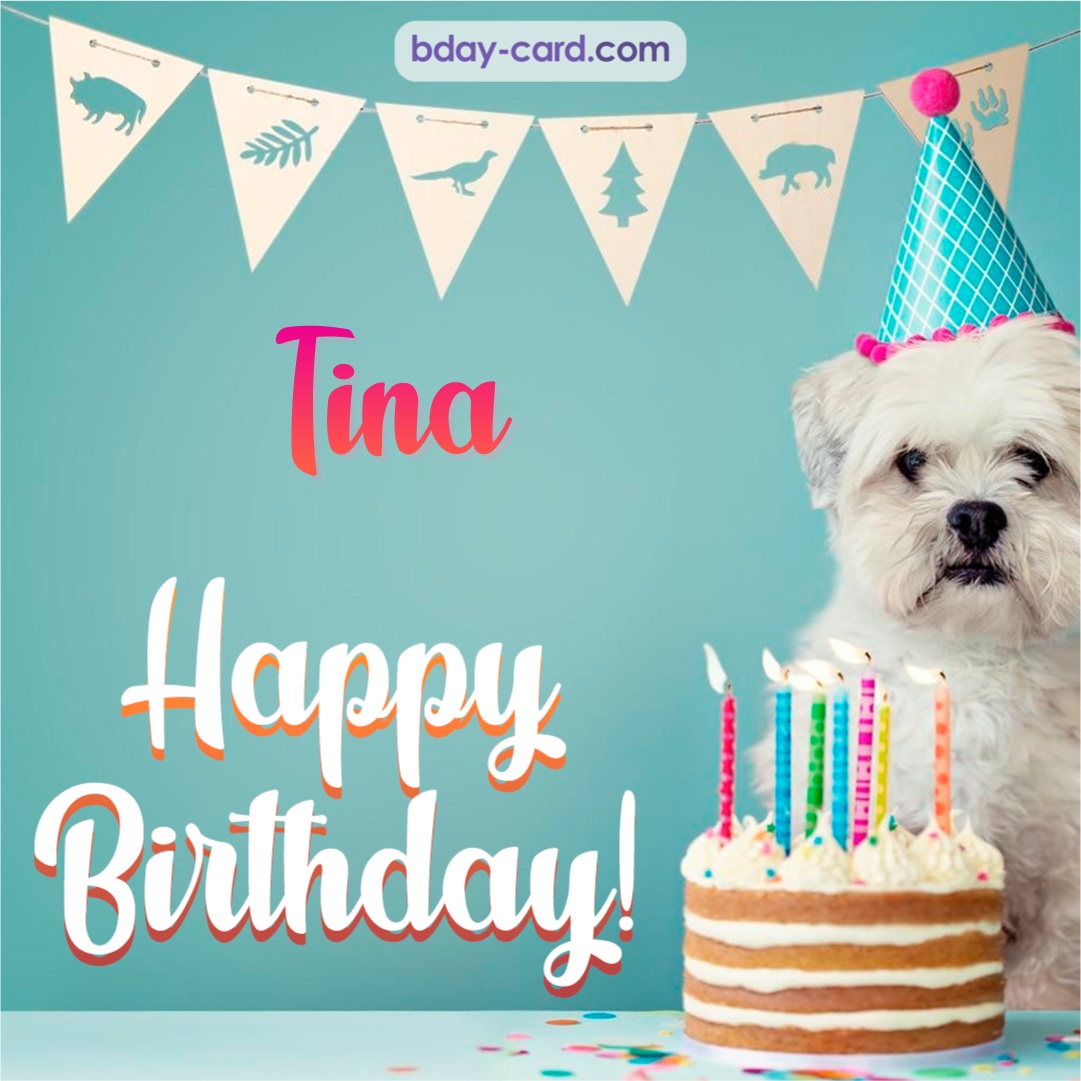Happiest Birthday pictures for Tina with Dog