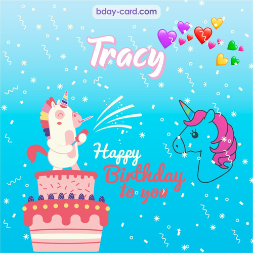 Happy Birthday pics for Tracy with Unicorn