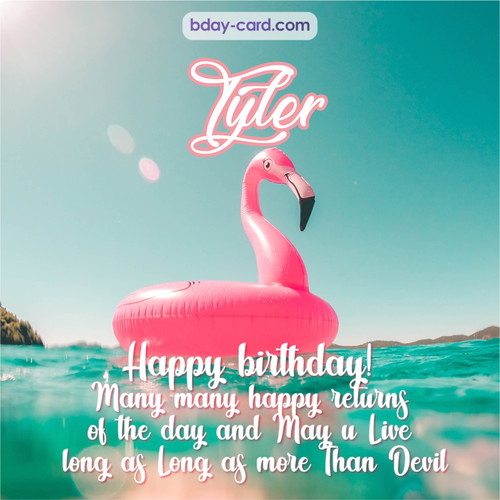 Happy Birthday pic for Tyler with flamingo