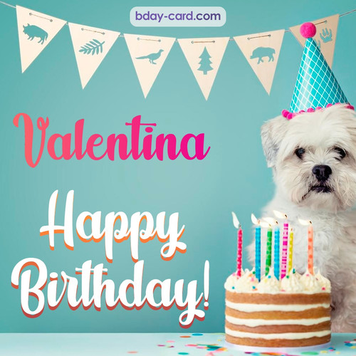 Happiest Birthday pictures for Valentina with Dog