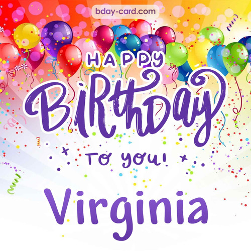 Beautiful Happy Birthday images for Virginia