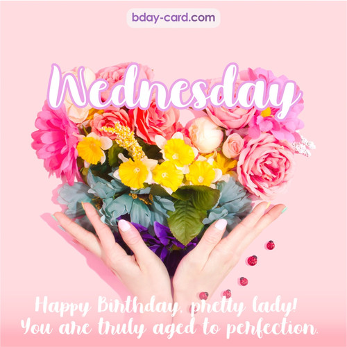 Birthday pics for Wednesday with Heart of flowers