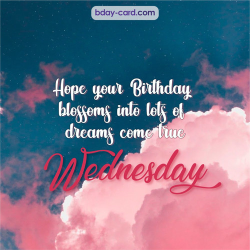 Birthday pictures for Wednesday with clouds