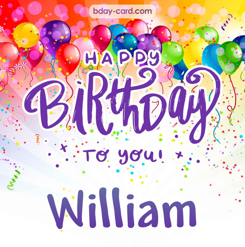 Beautiful Happy Birthday images for William