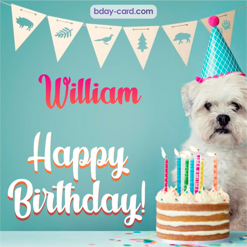 Happiest Birthday pictures for William with Dog