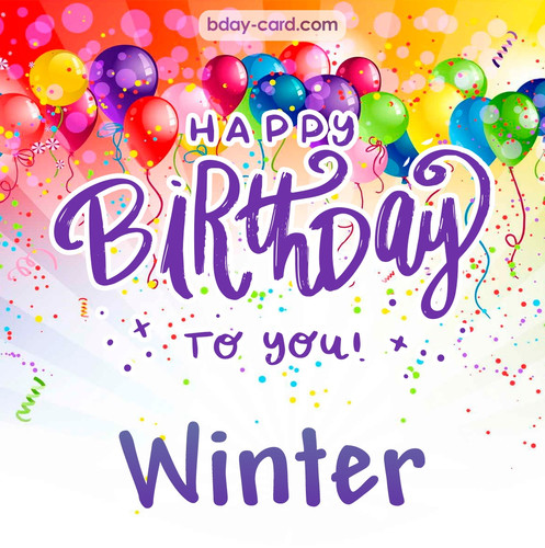 Beautiful Happy Birthday images for Winter