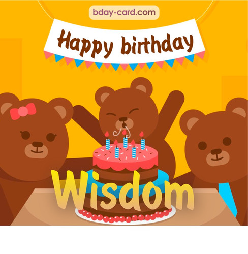 Bday images for Wisdom with bears