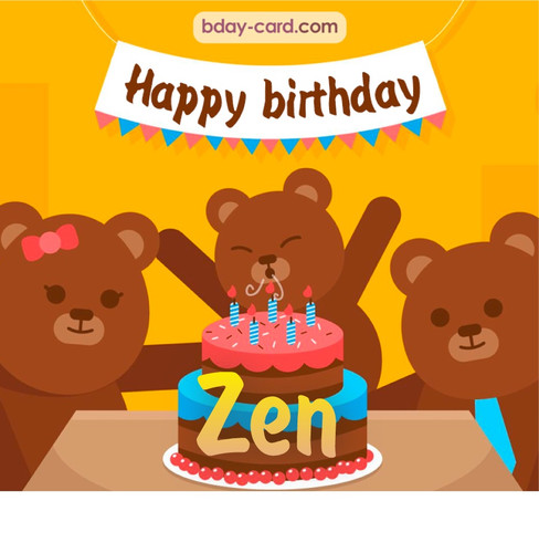 Bday images for Zen with bears