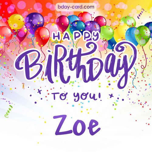 Beautiful Happy Birthday images for Zoe