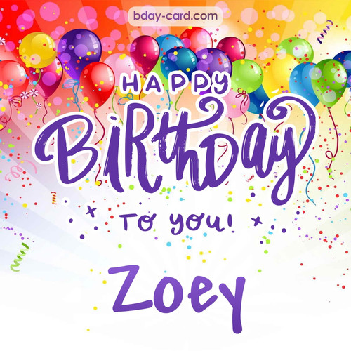 Beautiful Happy Birthday images for Zoey