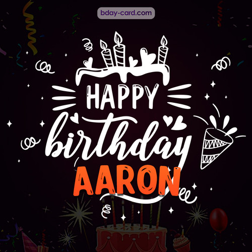 Black Happy Birthday cards for Aaron
